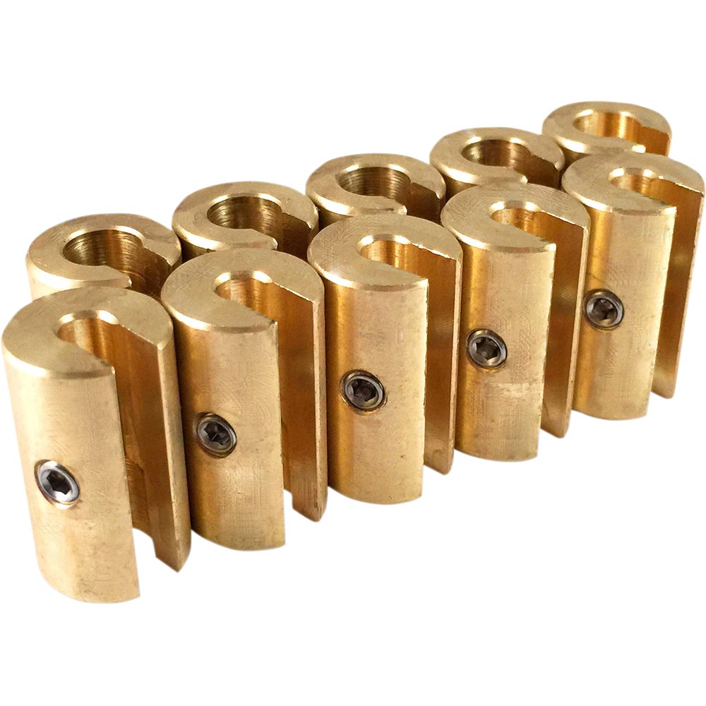 NO-MAR Wheel Weights - 1-1/4 oz - Brass - 10 Pack WT-SPK10BR-125