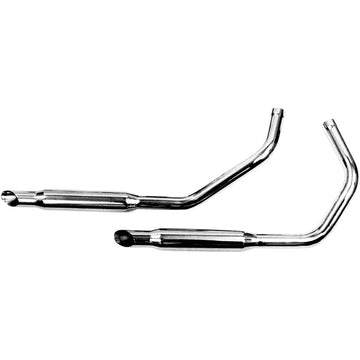 PAUGHCO Staggered Dual Exhaust System - Slashcut - 38" 719M