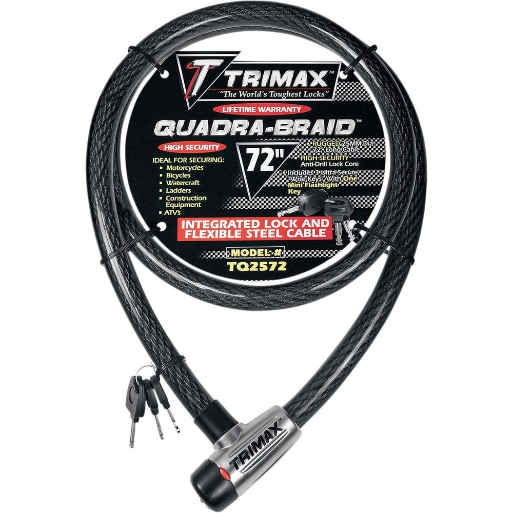 TRIMAX Quad Braid Cable Lock - 72" TQ2572