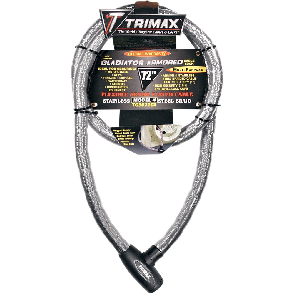 TRIMAX Braided Cable Lock - 72" TG3072SX