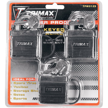 TRIMAX Dual-Locking Lock - 3 Pack TPW3125