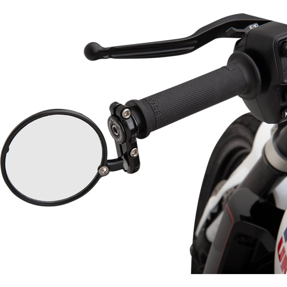PSR Mirror - Giorgio/Fixed Mount - Side View/Bar-End - Round - Black 00-00201-22