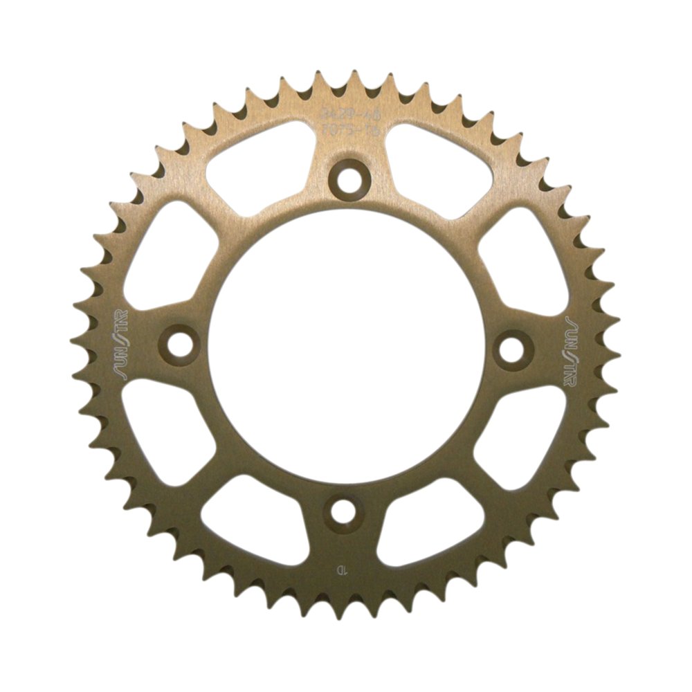 SUNSTAR SPROCKETS Rear Sprocket - 47 Tooth - Suzuki/Yamaha - Works/Gold 5-242947
