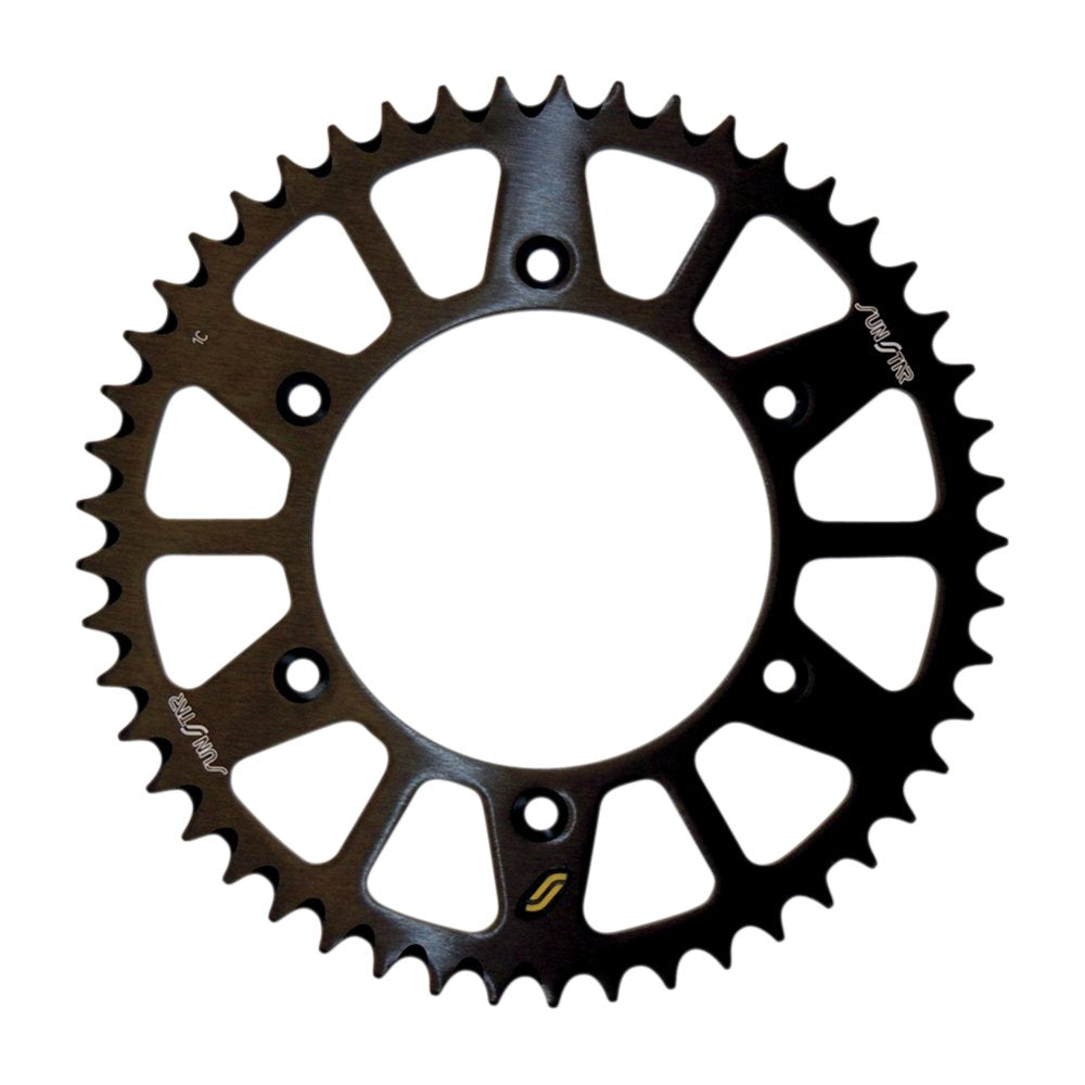 SUNSTAR SPROCKETS Rear Sprocket - 52 Tooth - Works/Black 5-354752BK