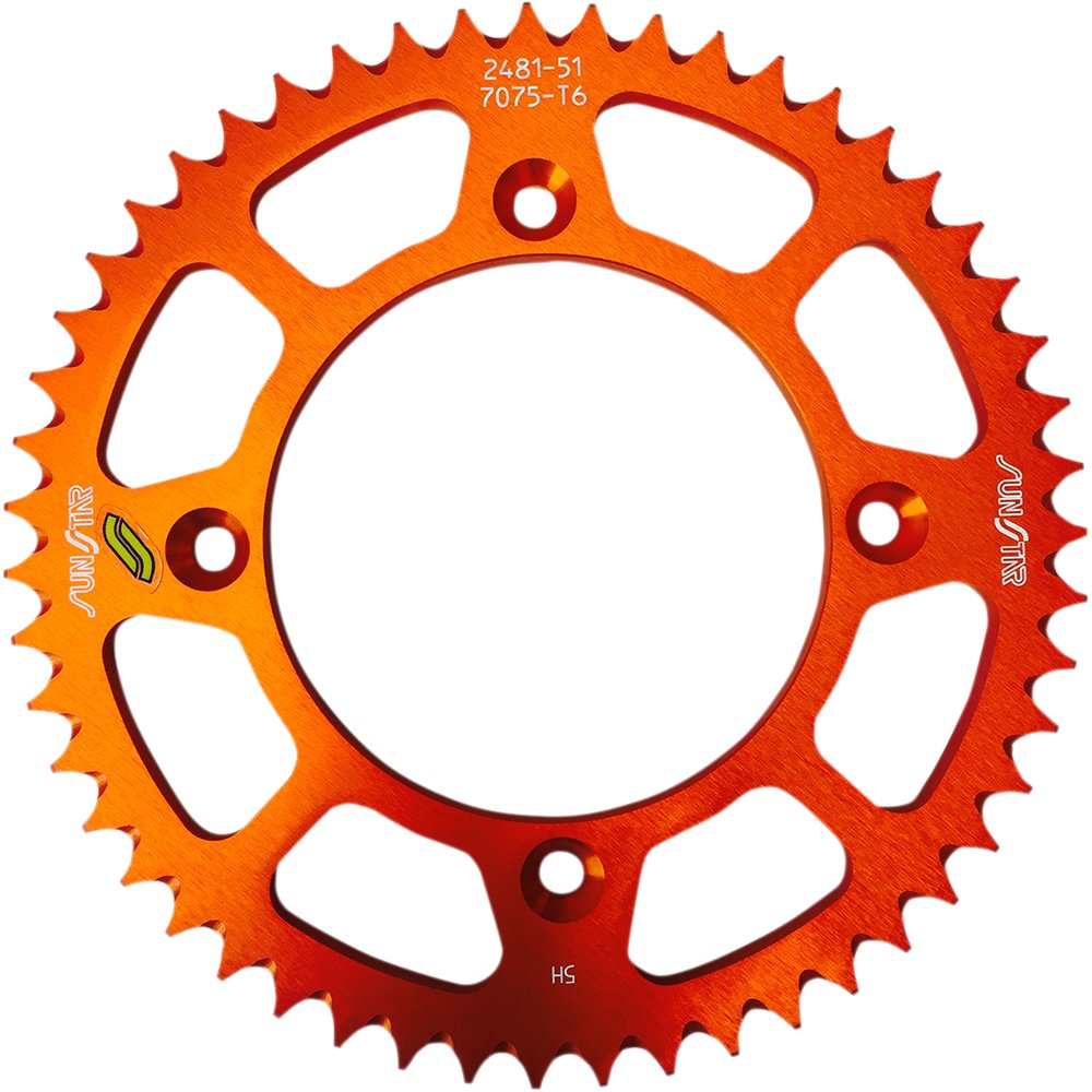 SUNSTAR SPROCKETS Rear Sprocket - 51 Tooth - Gas Gas/Husqvarna/KTM - Works/Orange 5-248151OR