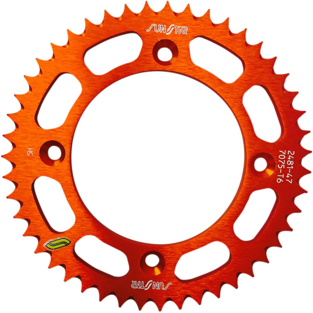 SUNSTAR SPROCKETS Rear Sprocket - 47 Tooth - Gas Gas/Husqvarna/KTM - Works/Orange 5-248147OR