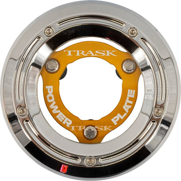 TRASK Derby Cover with Power Plate - Chrome/Gold - Kit - '18-'25 Softail TM-0052-CH-GD