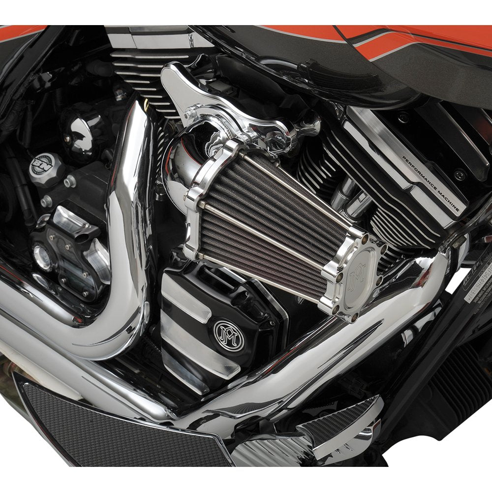 PERFORMANCE MACHINE (PM) Fast Air Intake Cleaner - Chrome 0206-2050-CH