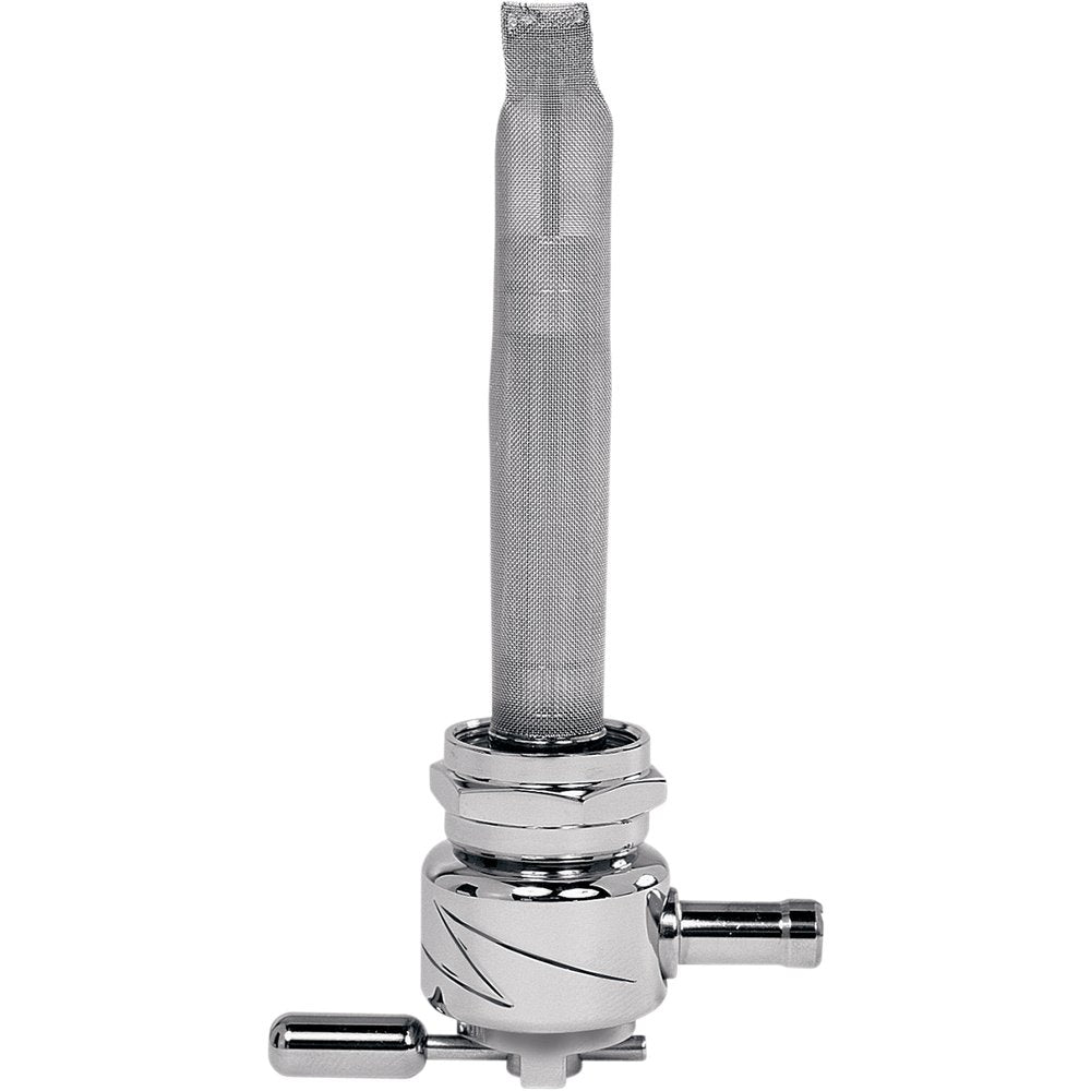 PINGEL Round Fuel Valve - Lightning Chrome - 22 mm 6311-CL