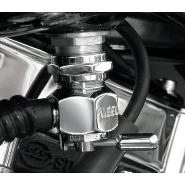 PINGEL Round Fuel Valve - Chrome - 22 mm 6311-CR