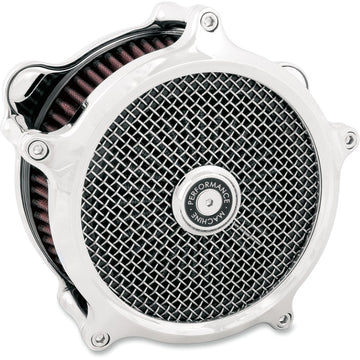 PERFORMANCE MACHINE (PM) Super Gas Air Cleaner Kit - Chrome 0206-2150-CH
