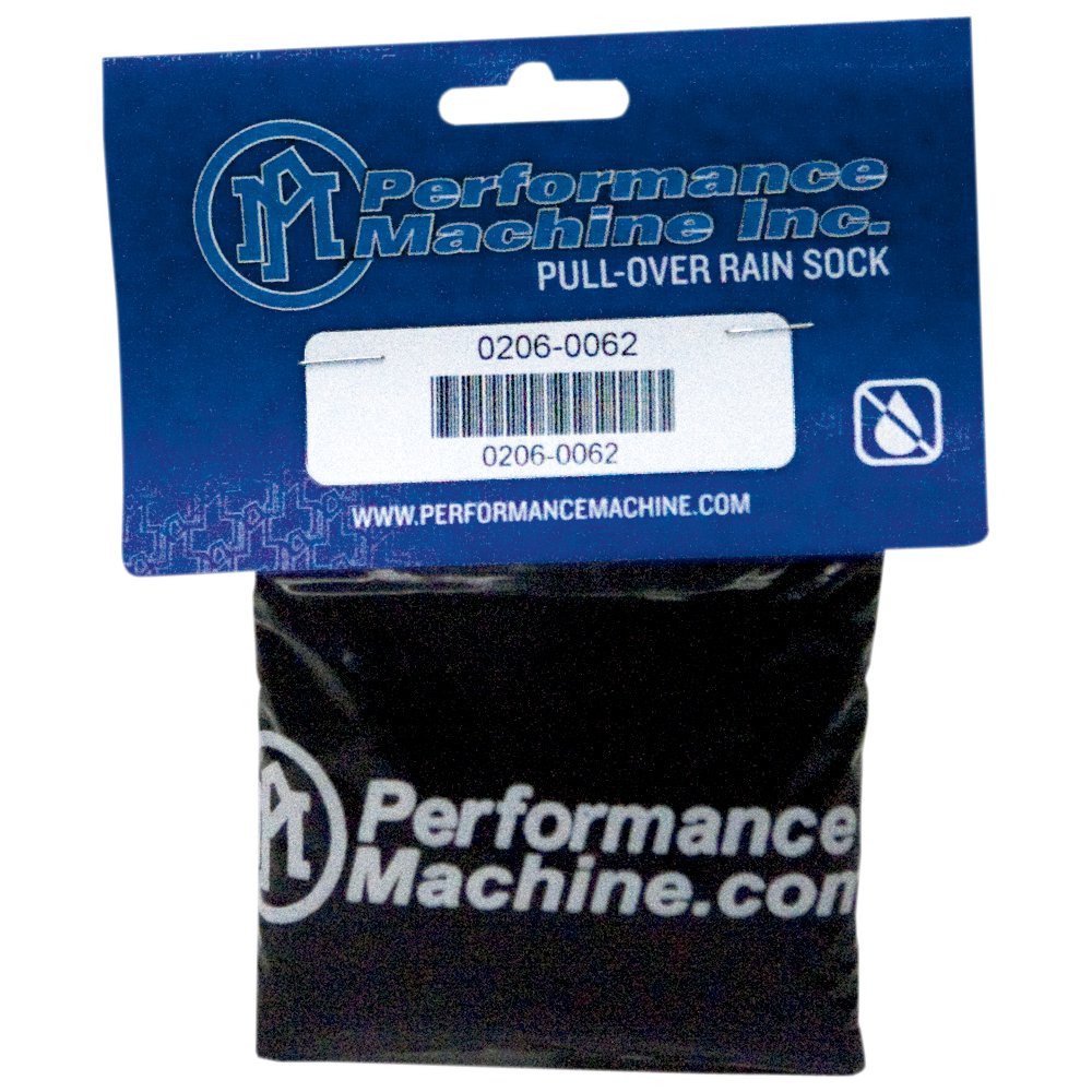 PERFORMANCE MACHINE (PM) Pullover Rain Sock - Black - Fast Air Intake Cleaners 0206-0062