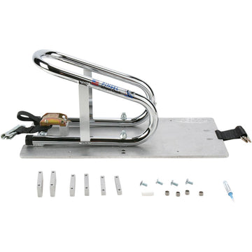 PINGEL Wheel Chock - Series E-Track - Recessed - Removable - Chrome - 3-1/2" WC35ER