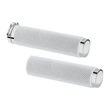 PINGEL Billet Grips - Knurled - Chrome 62196