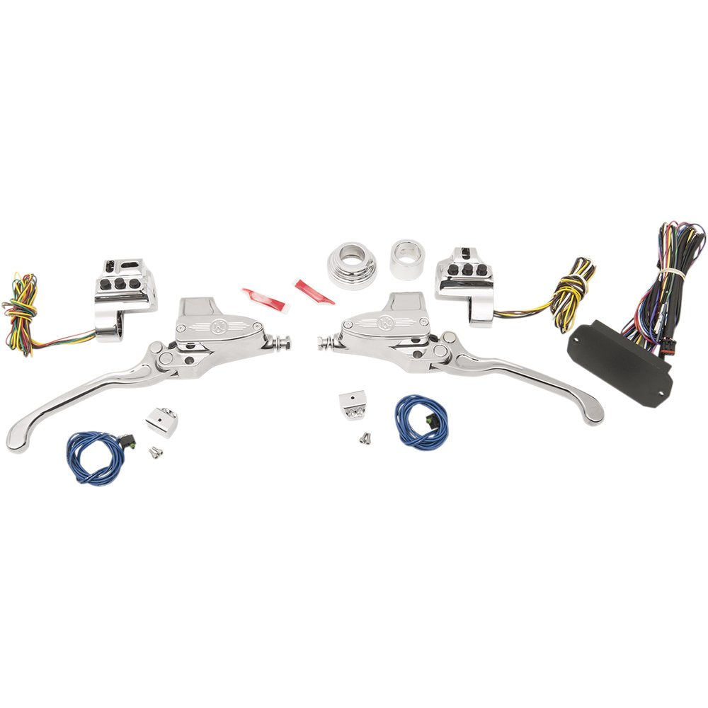 PERFORMANCE MACHINE (PM) CAN-Bus Handlebar Control Kit - Hydraulic - 11/16" Master Cylinder - Chrome 0062-4026-CH