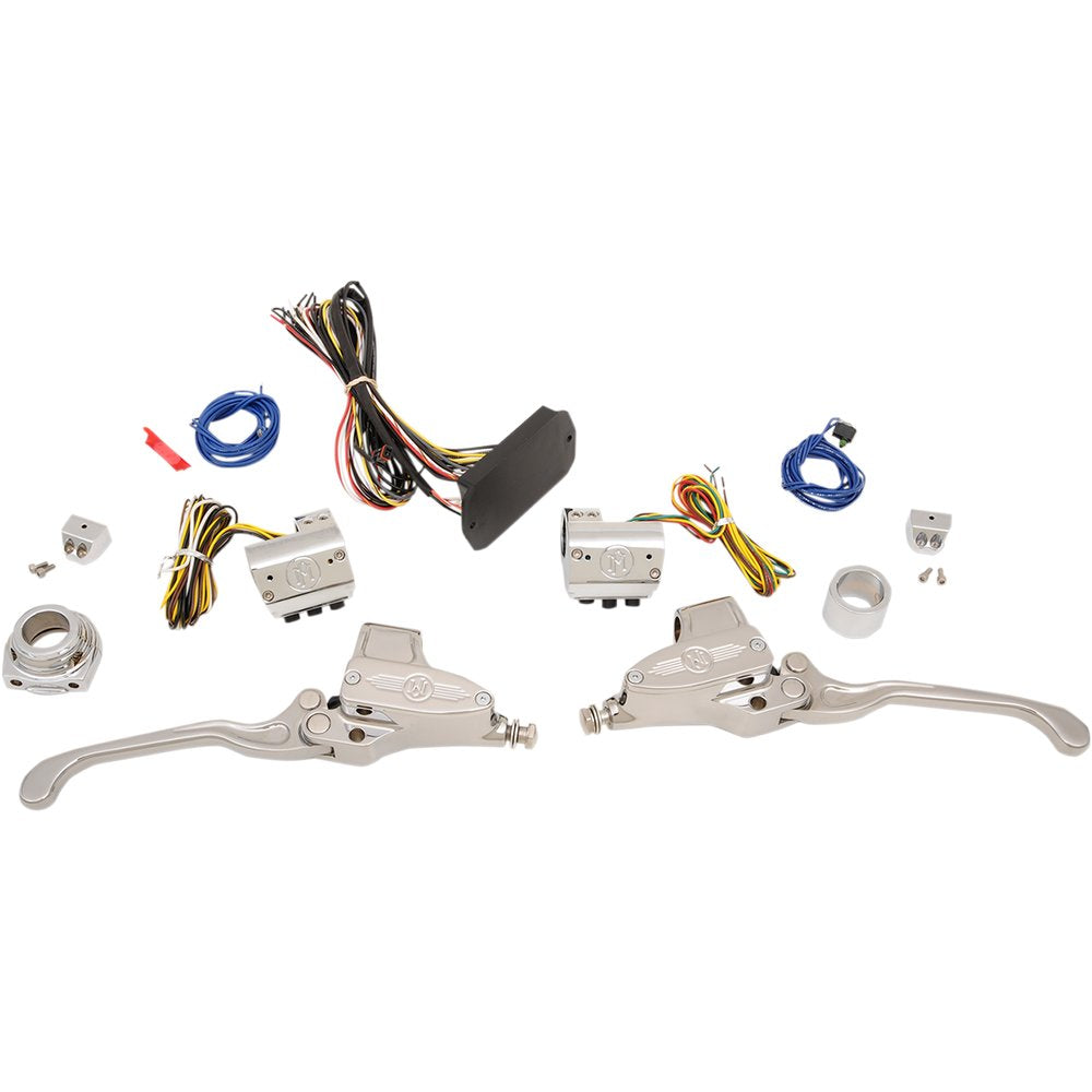 PERFORMANCE MACHINE (PM) CAN-Bus Handlebar Control Kit - Hydraulic - 9/16" Master Cylinder - Chrome 0062-4024-CH
