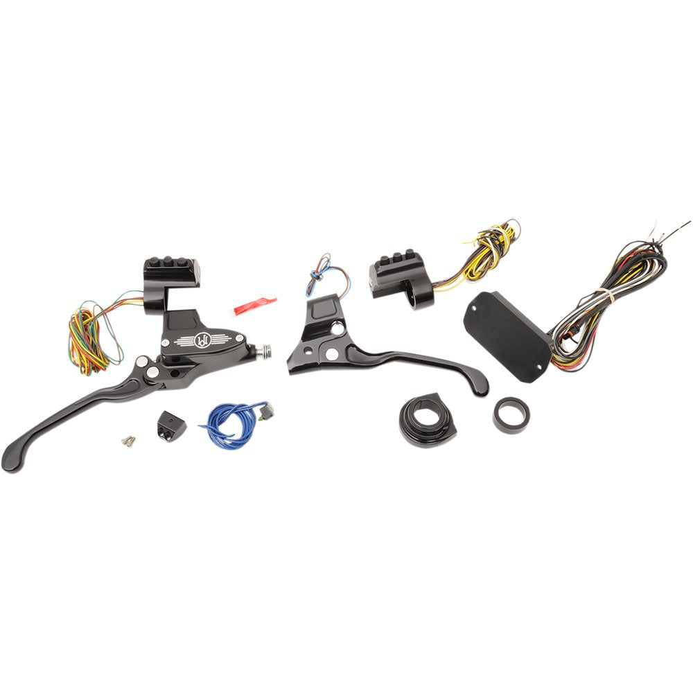 PERFORMANCE MACHINE (PM) Handlebar Controls - Hydraulic - 9/16" Master Cylinder - Black 0062-4023-BM