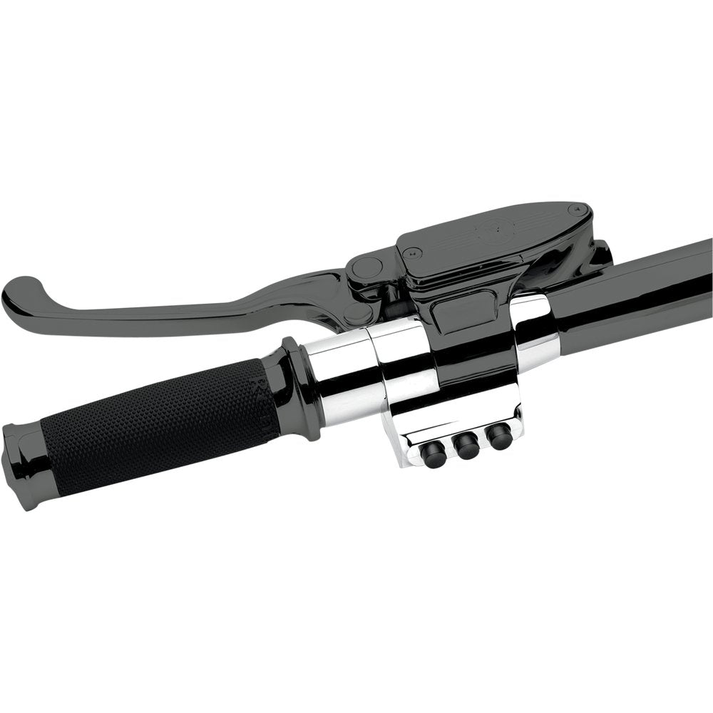 PERFORMANCE MACHINE (PM) Contour Handlebar Control Spacer - Left - Cable Clutch - 1-1/4" Handlebars - Chrome 0011-0751MP-CH