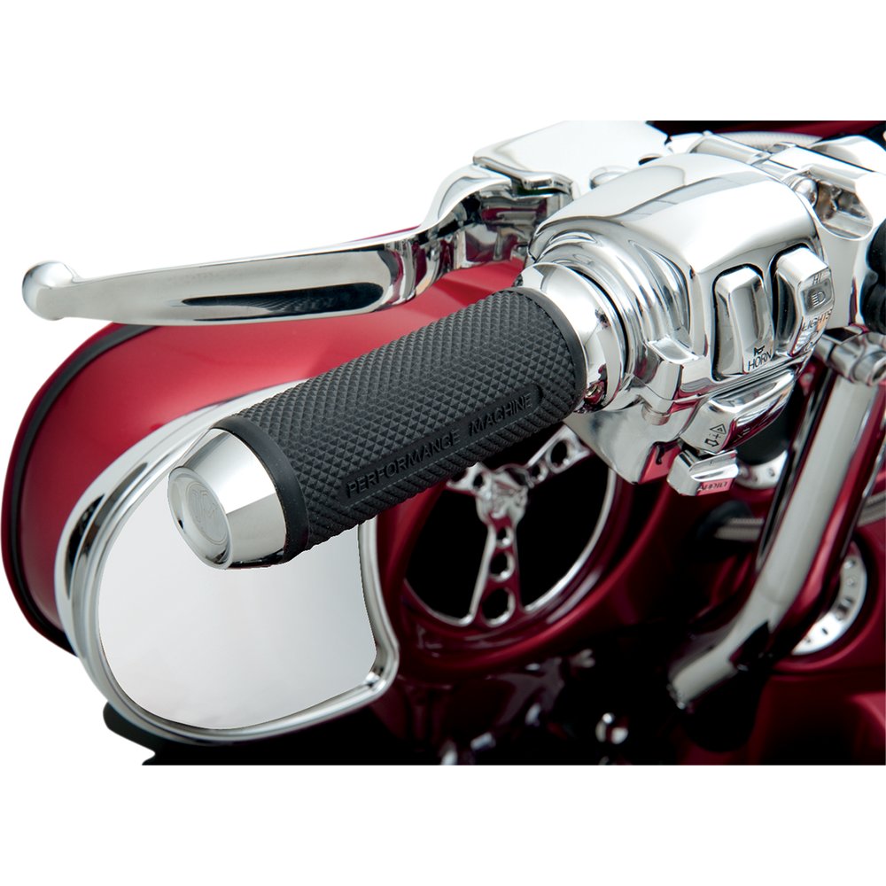 PERFORMANCE MACHINE (PM) Elite Custom Grips - TBW - Chrome 0063-2028-CH