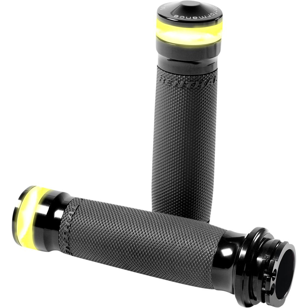PERFORMANCE MACHINE (PM) Vision Series Contour LED Turn Signal Grips - Cable - Black 0063-2101M-B