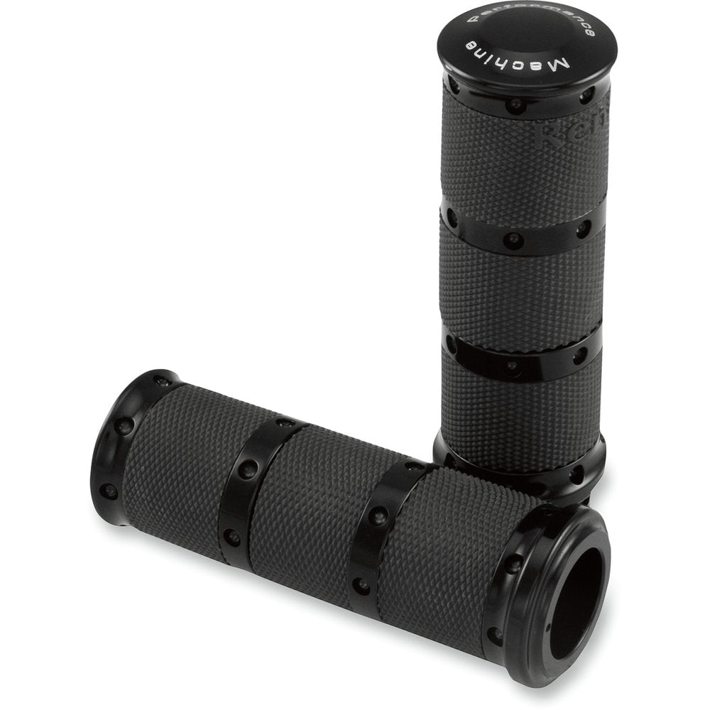PERFORMANCE MACHINE (PM) Contour XL Renthal Wrapped Grips - Cable - Chrome 0063-2010-CH