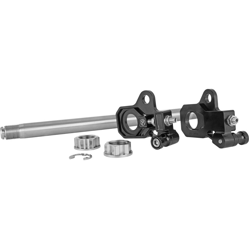 PERFORMANCE MACHINE (PM) Axle Adjuster Kit - Rear - Black 0117-0028M-B