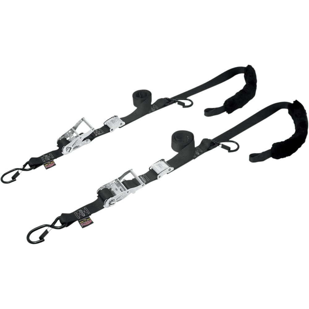 POWERTYE MFG. Cam Ratchet Tie-Downs - 1-1/2" x 6-1/2' - Black 30722