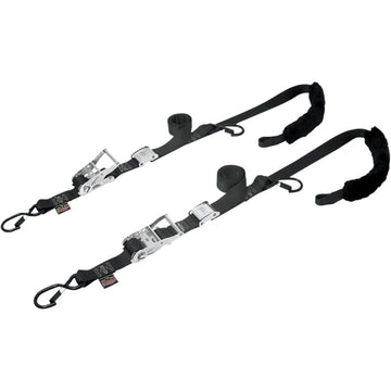 POWERTYE MFG. Cam Ratchet Tie-Downs - 1-1/2" x 6-1/2' - Black 30722