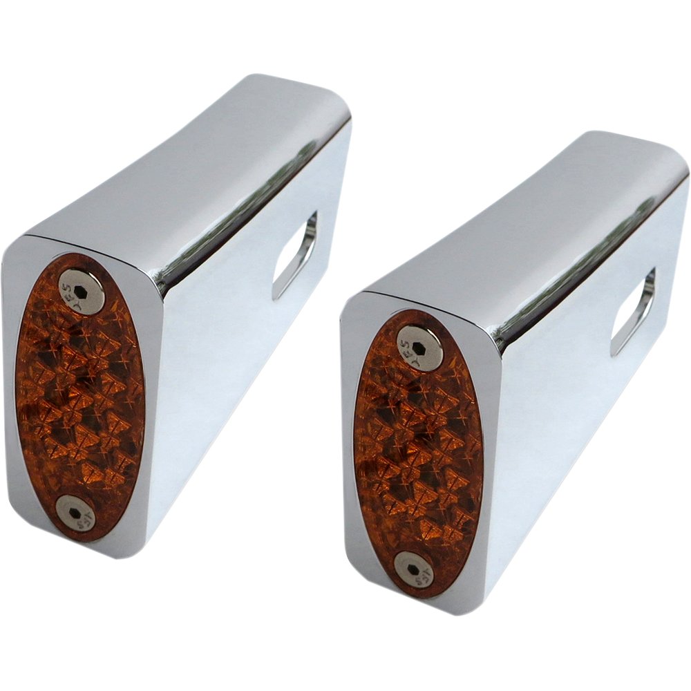 PRO-ONE PERF.MFG. Strut LED Marker Light - Chrome/Amber 909108
