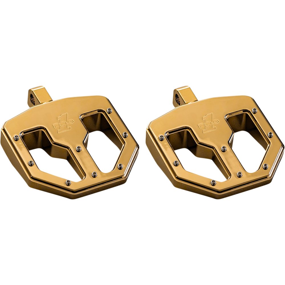 PRO-ONE PERF.MFG. BMX V1 Footpeg - Male - Gold 500761TIN
