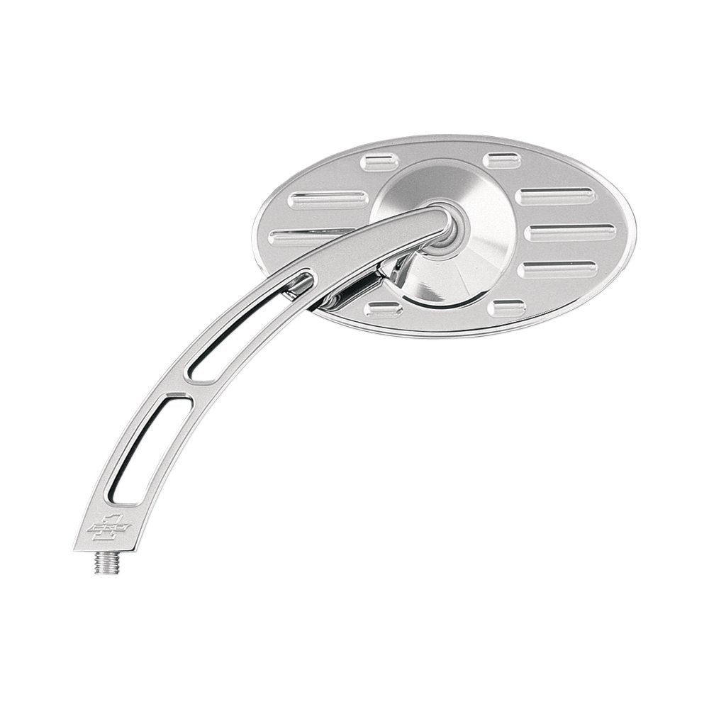 PRO-ONE PERF.MFG. Mirror - Pro Street - Side View - Cut-Out/Ball Milled - Oval - Chrome - Left 102630