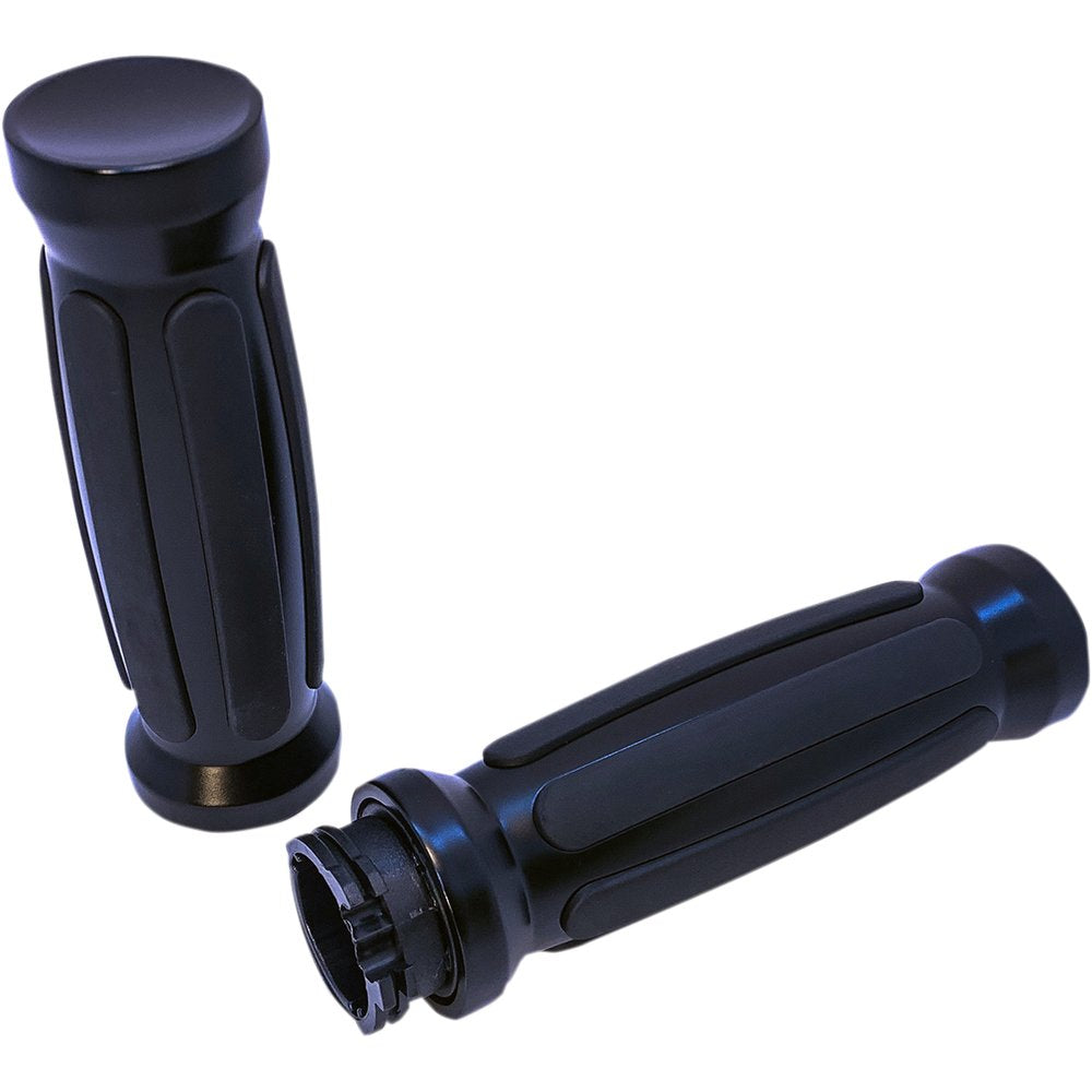 PRO-ONE PERF.MFG. Grips - Straight - Rubber - Cable - Black 490000B