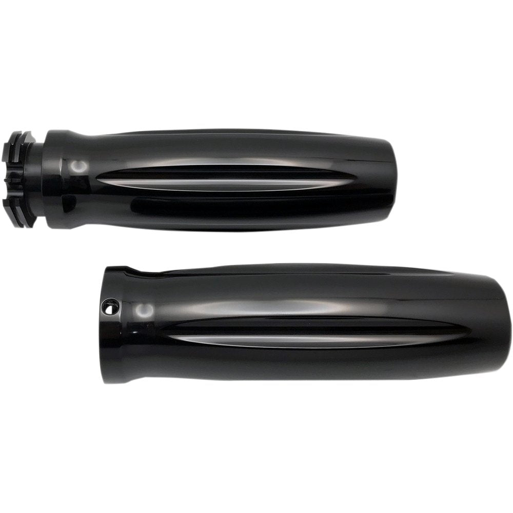 PRO-ONE PERF.MFG. Black Billet Grips - Contour 501310B