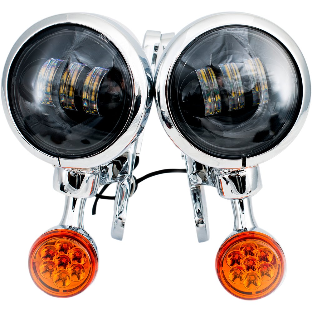 RIVCO PRODUCTS LED Turn/Run Lights - 4-1/2" - Chrome/Black MV190