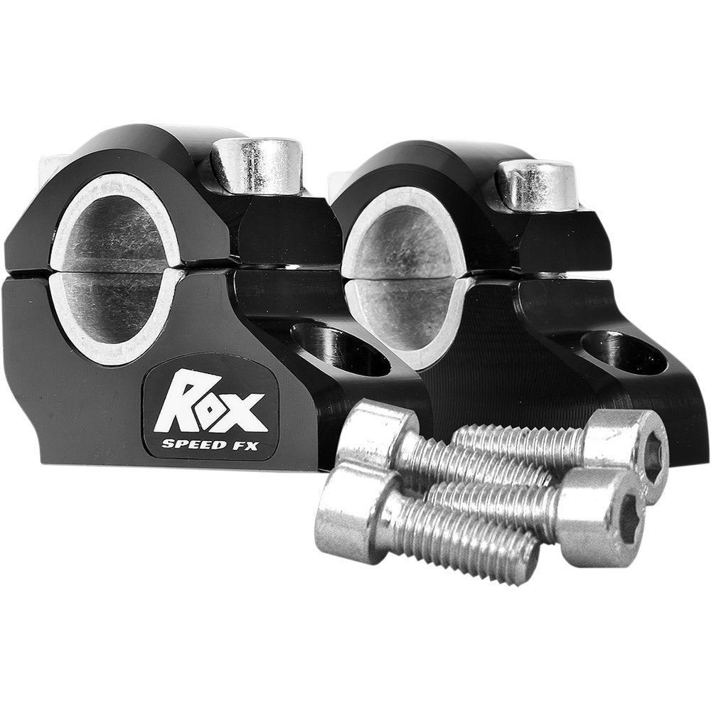 ROX SPEED FX Pro-Offset Elite Block Handlebar Risers - 1-1/4" - Black 3R-B12POEK