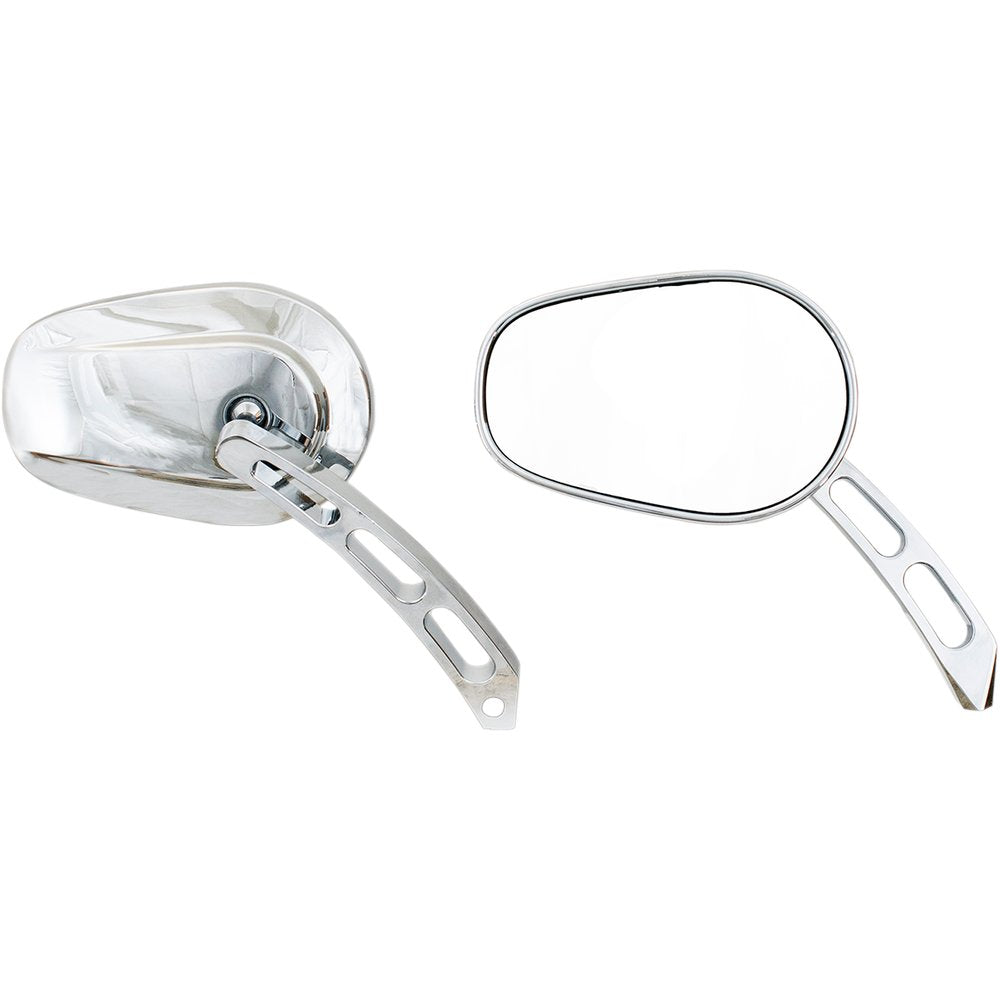 RIVCO PRODUCTS Mirror - Thru-Mount - Side View - Oval - Chrome MV300
