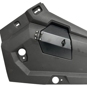 RIVCO PRODUCTS Fuel Door - Black - Polaris RZR087