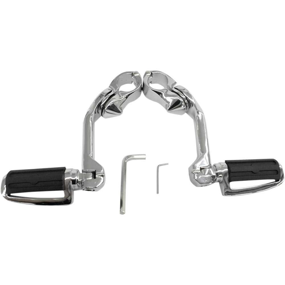 RIVCO PRODUCTS Highway Pegs With Mount - Chrome MV125