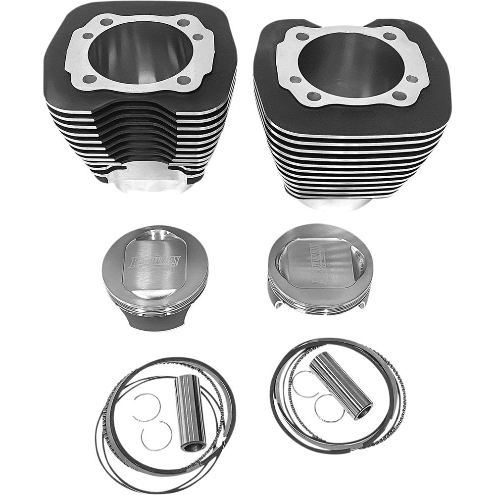 REVOLUTION PERFORMANCE, LLC Cylinder Kit - 117" - Black with Highlighted Fins - Twin Cam RP201-171W