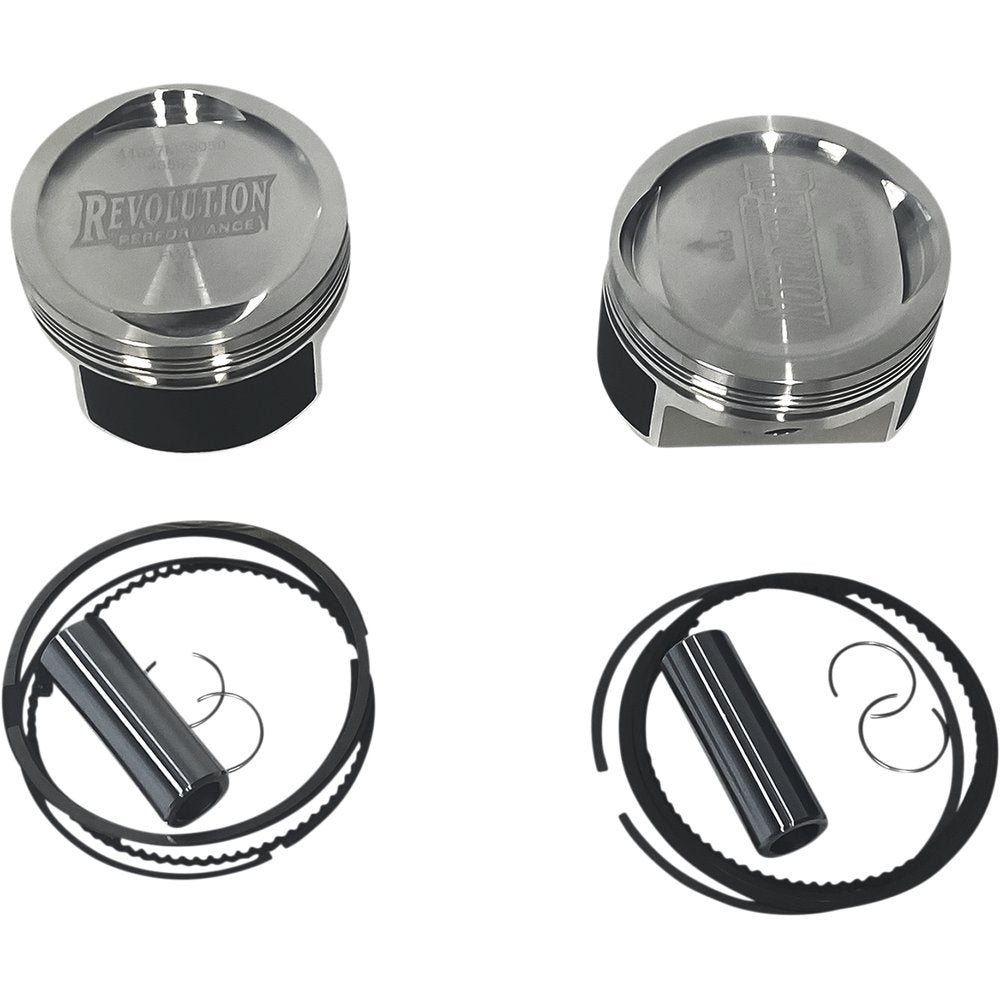 REVOLUTION PERFORMANCE, LLC Piston Kit - Dished - For 1250 cc Big Bore Cylinder Kit - XL883 RP301-414W