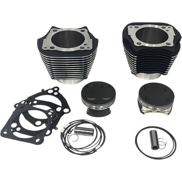REVOLUTION PERFORMANCE, LLC Cylinder Kit - 139" - Black with Highlighted Fins - 107" M8 RP201-611W