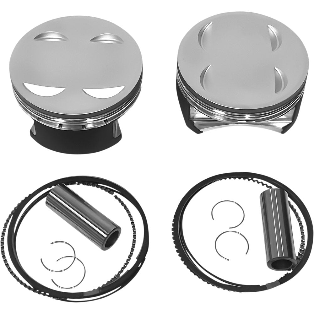 REVOLUTION PERFORMANCE, LLC Piston Kit - Flat-Top - For 143" Monster Big Bore Cylinder Kit - 114"/117" M8 RP301-604