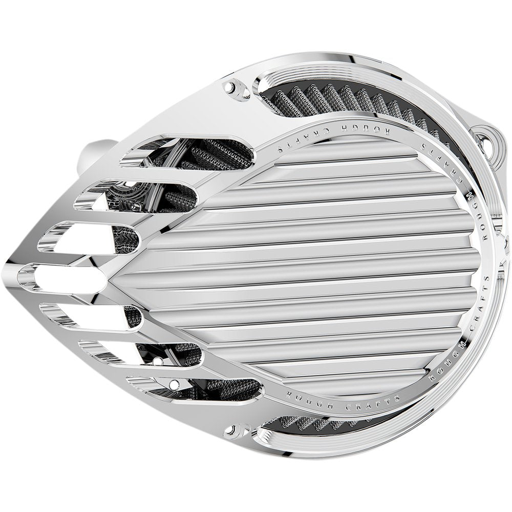 ROUGH CRAFTS Finned Air Cleaner - Chrome RC-600-004