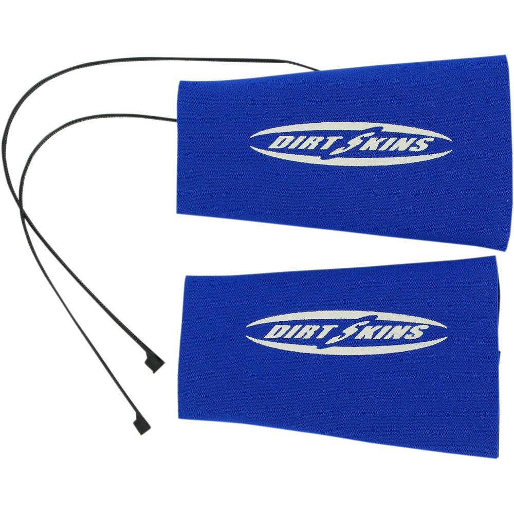 SCHAMPA & DIRT SKINS Fork Covers - 2 mm Neoprene - Blue/White - 7.5" Inverted DSFRKSEAL12-2