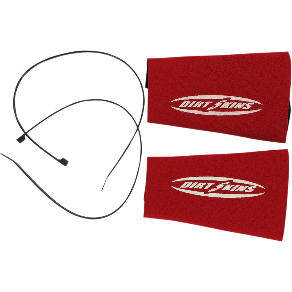 SCHAMPA & DIRT SKINS Fork Covers - 2 mm Neoprene - Red/White - Standard DSFRKSKN01-3