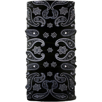 SCHAMPA & DIRT SKINS Neck Tube - Black/White Paisley TUBE-01