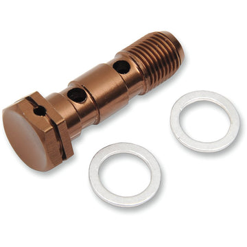 SHINDY Aluminum Banjo Bolt - Double - Suzuki 17-624