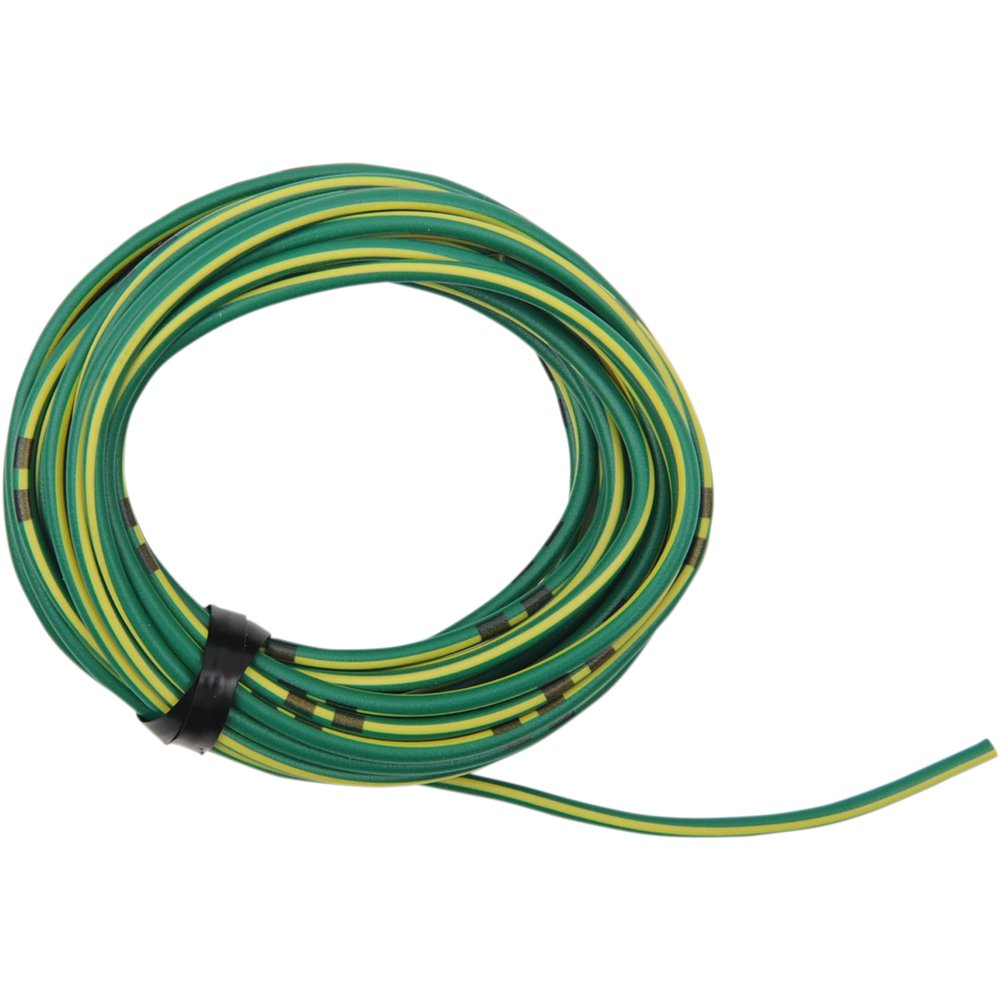 SHINDY 13' Wire Spool - 14 A/12 V - Green/Yellow 16-679