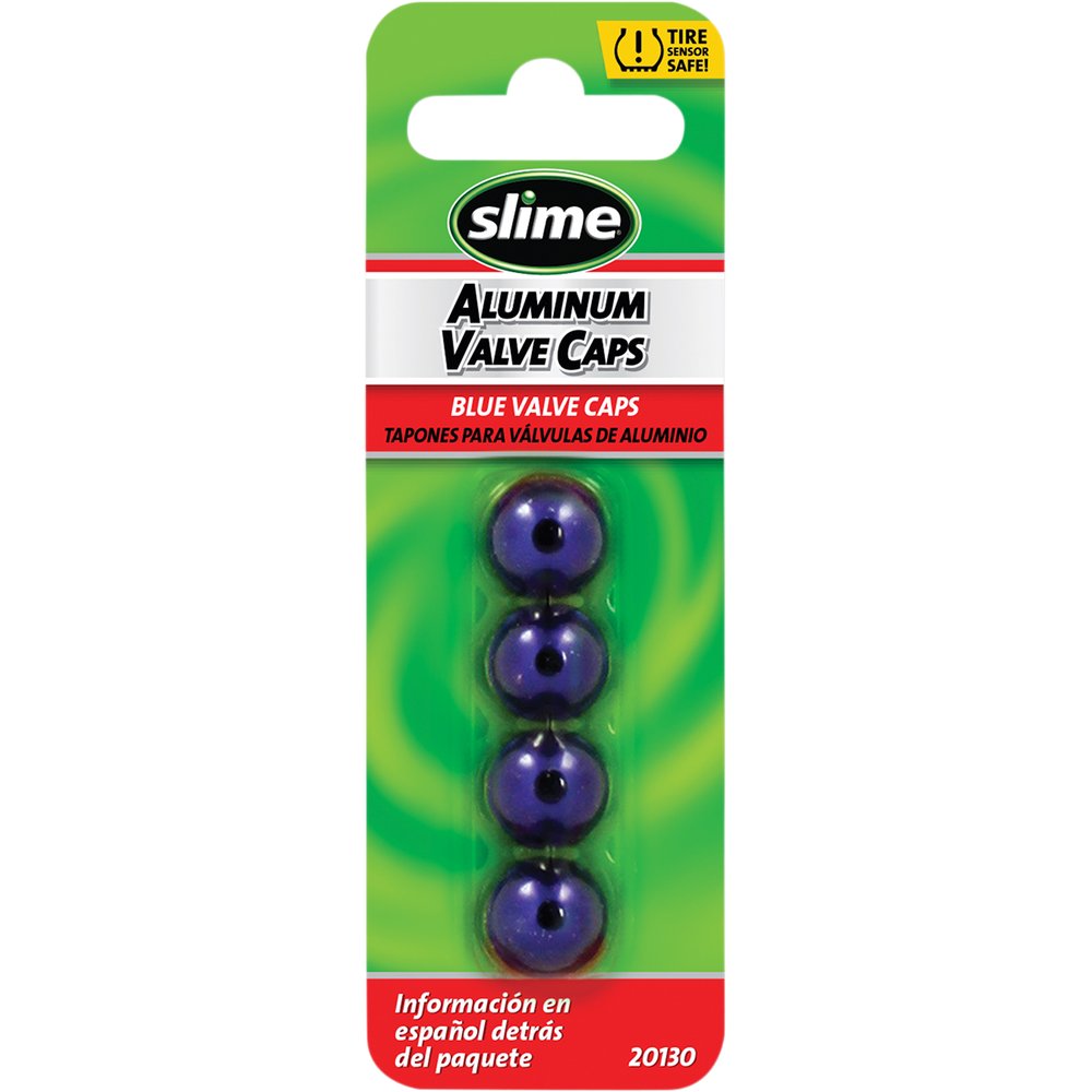 SLIME Valve Stem Caps - Blue - 4 Pack 20130