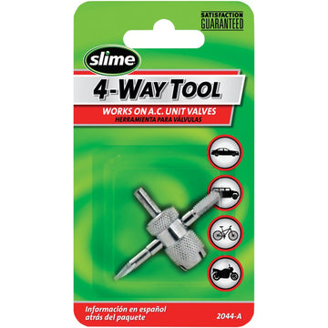 SLIME Tire Valve Tool - 4-Way 2044-A